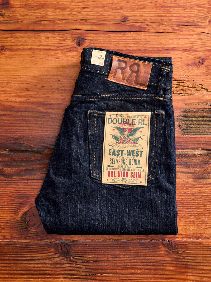 "East-West" 16oz Rinsed Selvedge Denim - High Slim Fit