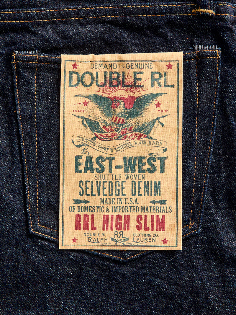 "East-West" 16oz Rinsed Selvedge Denim - High Slim Fit