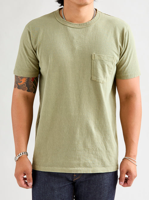 Pigment Dyed Pocket Tee in Dusty Zeder