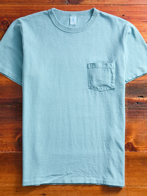 Pigment Dyed Pocket Tee in Stormy Sea