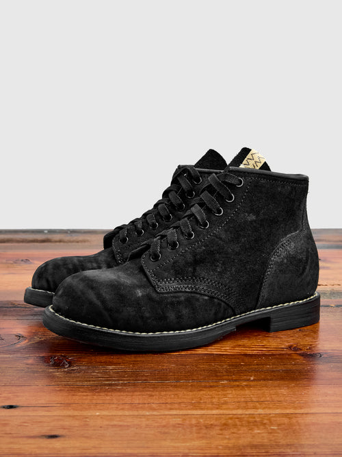 Roughout Brigadier Boots-Folk in Black Horsehide