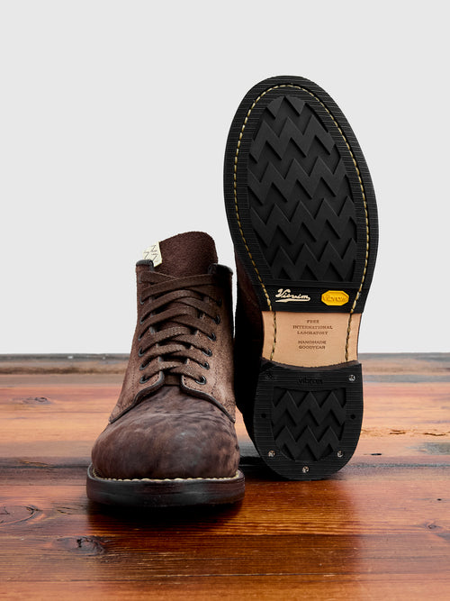 Roughout Brigadier Boots-Folk in Dk. Brown Horsehide