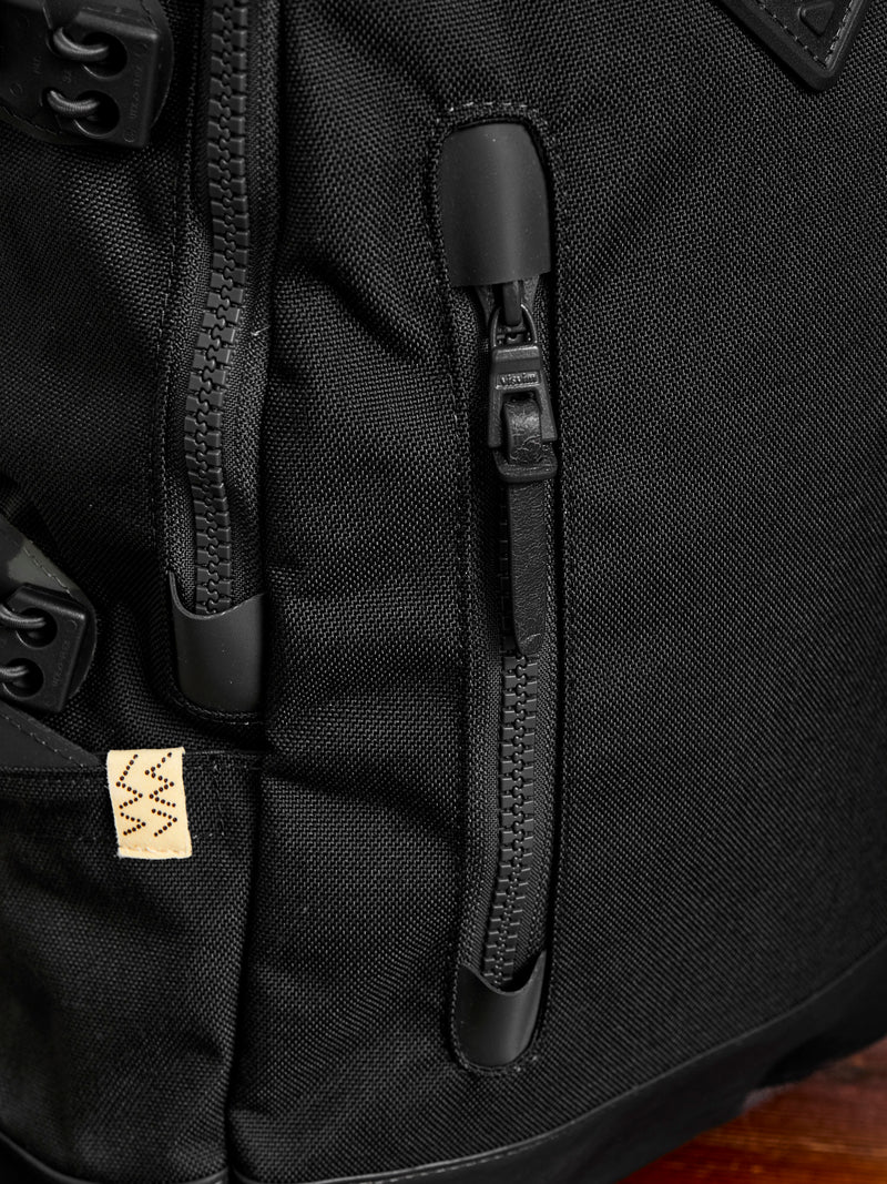 Cordura 20L Backpack in Black Lambskin