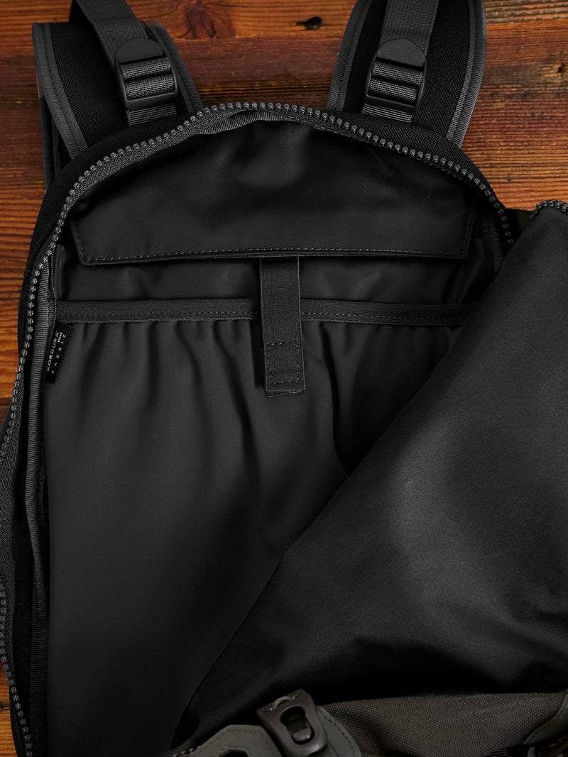 Cordura 20L Backpack in Black Lambskin