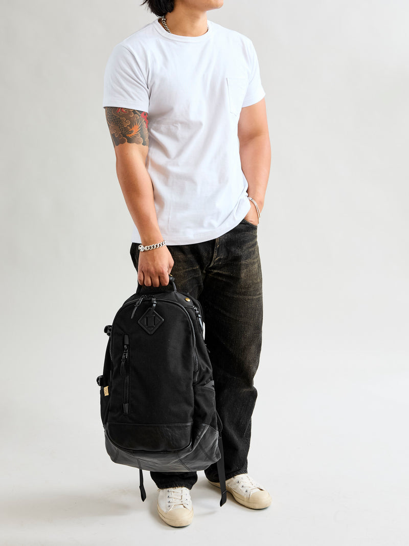 Cordura 20L Backpack in Black Lambskin