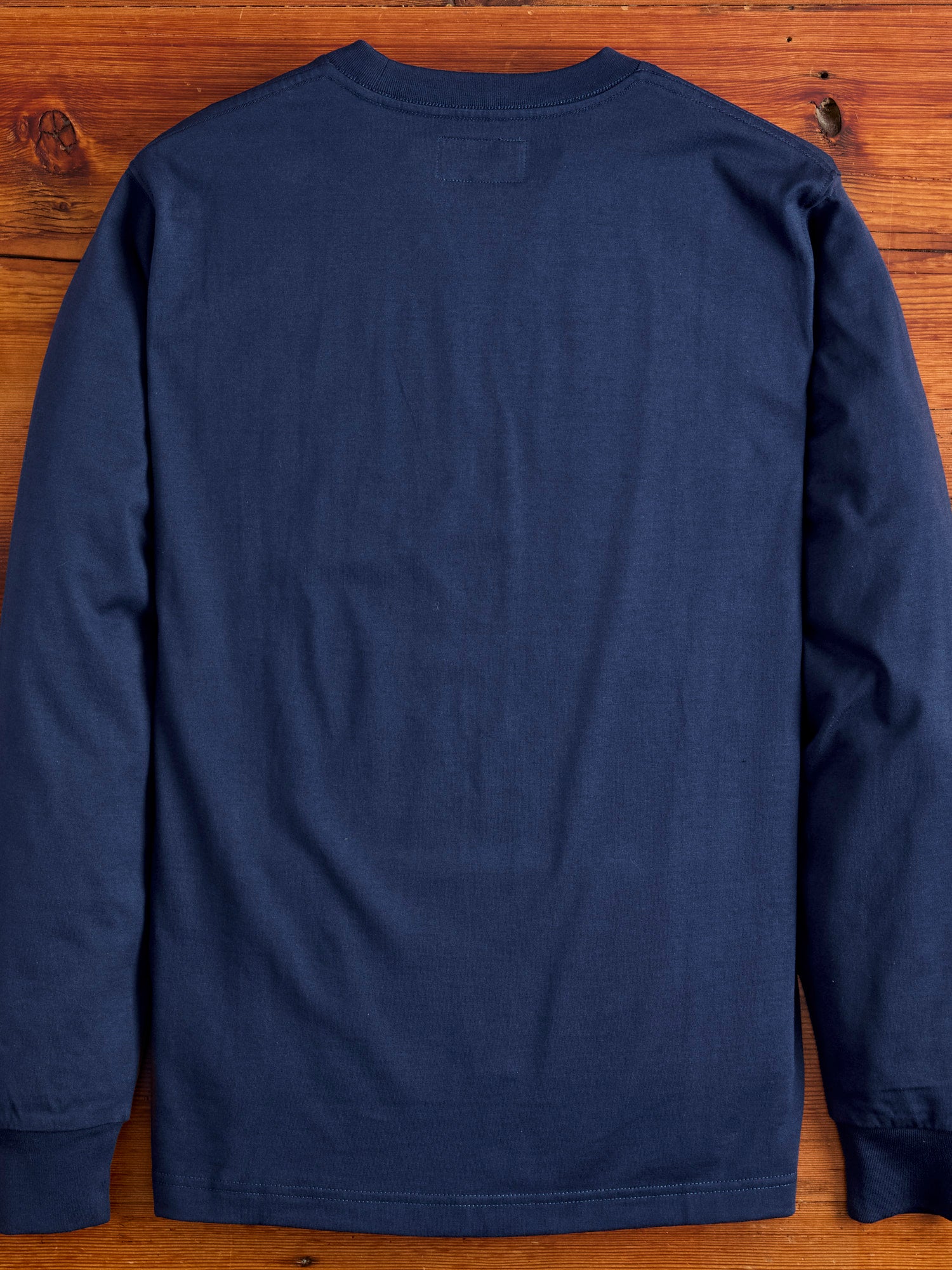 40/2 Long Sleeve Pocket T-Shirt in Navy – Blue Owl Workshop