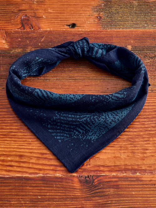 "Wind Flow" Bandana in Dark Navy