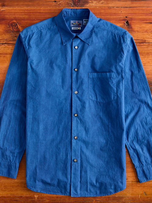 Organic Cotton Button-Up Shirt in Indigo