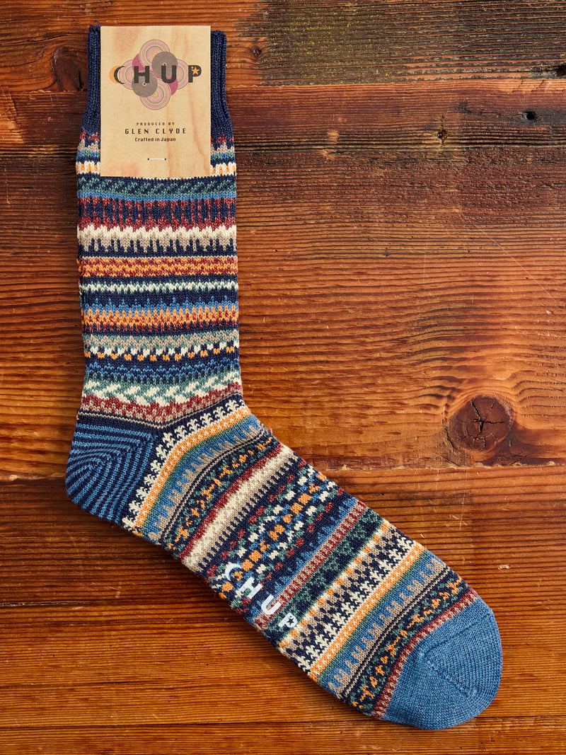 Stratum Sock in Indigo