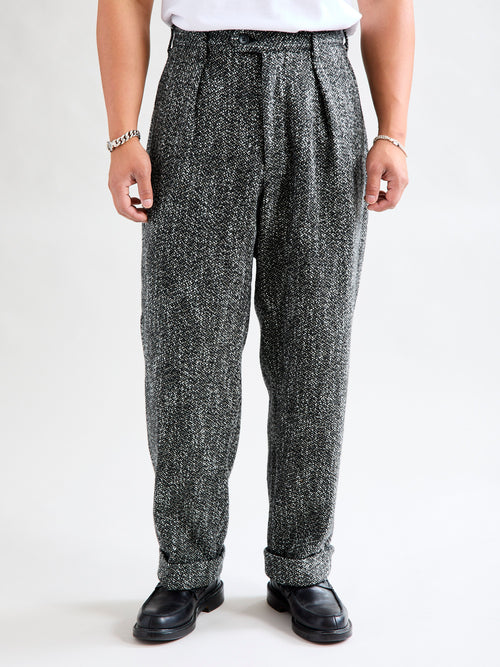 Homespun Carlyle Pants in Brown Black Wool