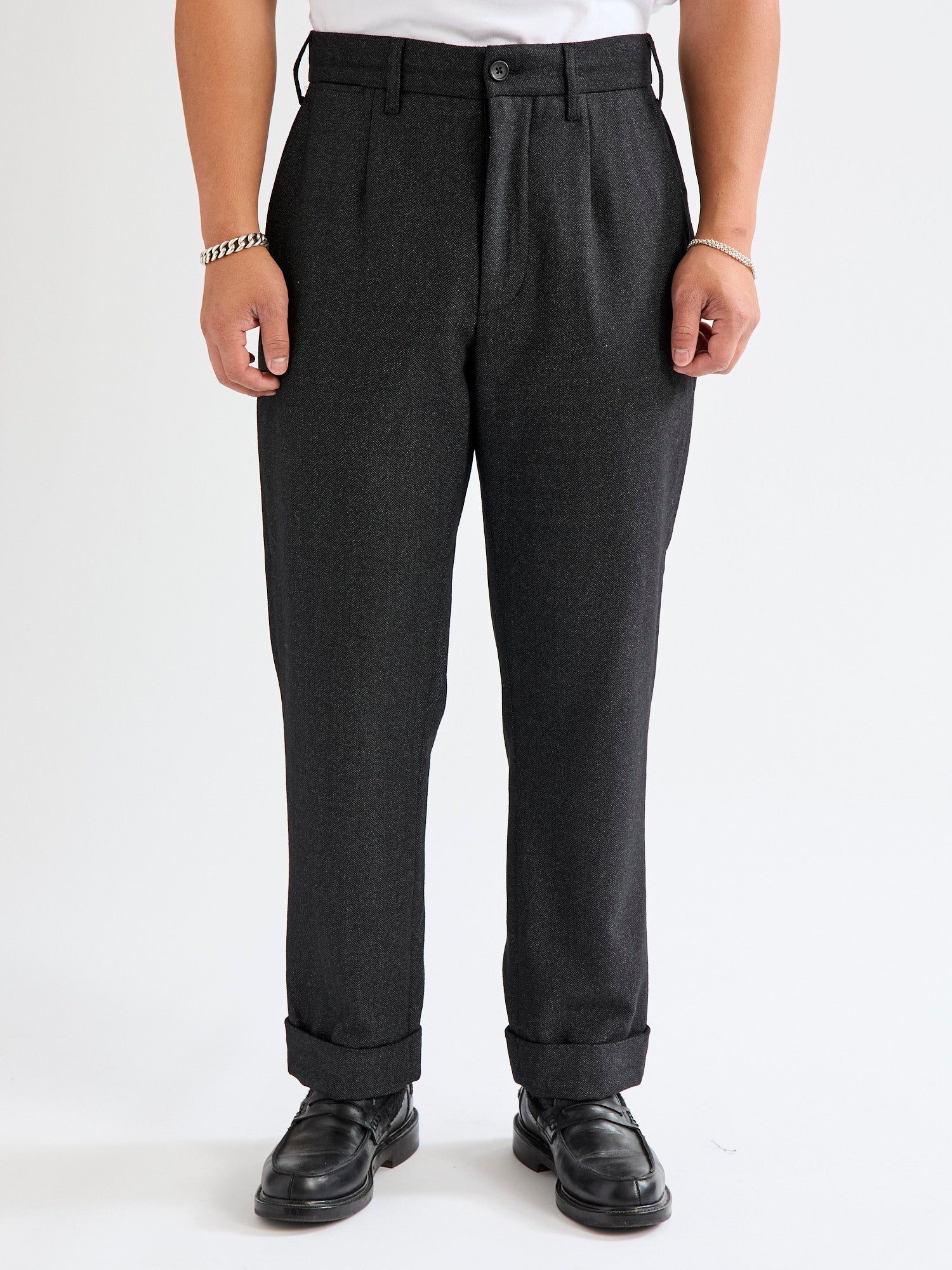 Printed Wool Andover Pants in Charcoal – Blue Owl Workshop