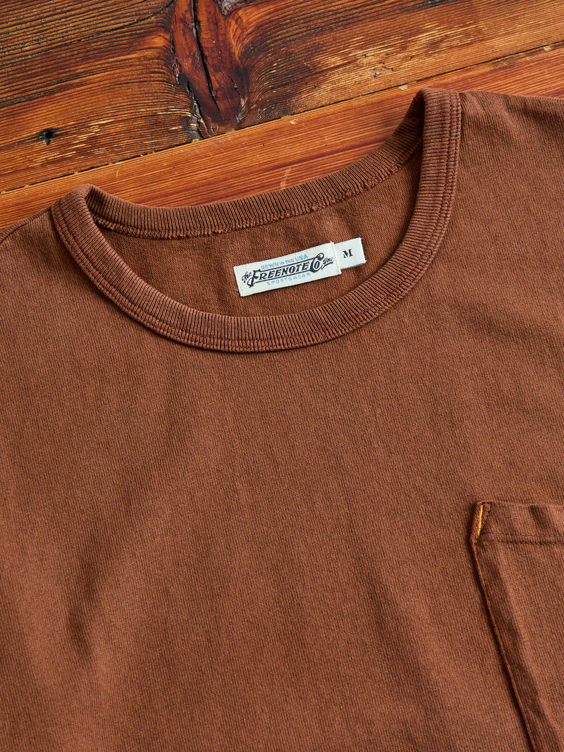 13oz Pocket T-Shirt in Chocolate