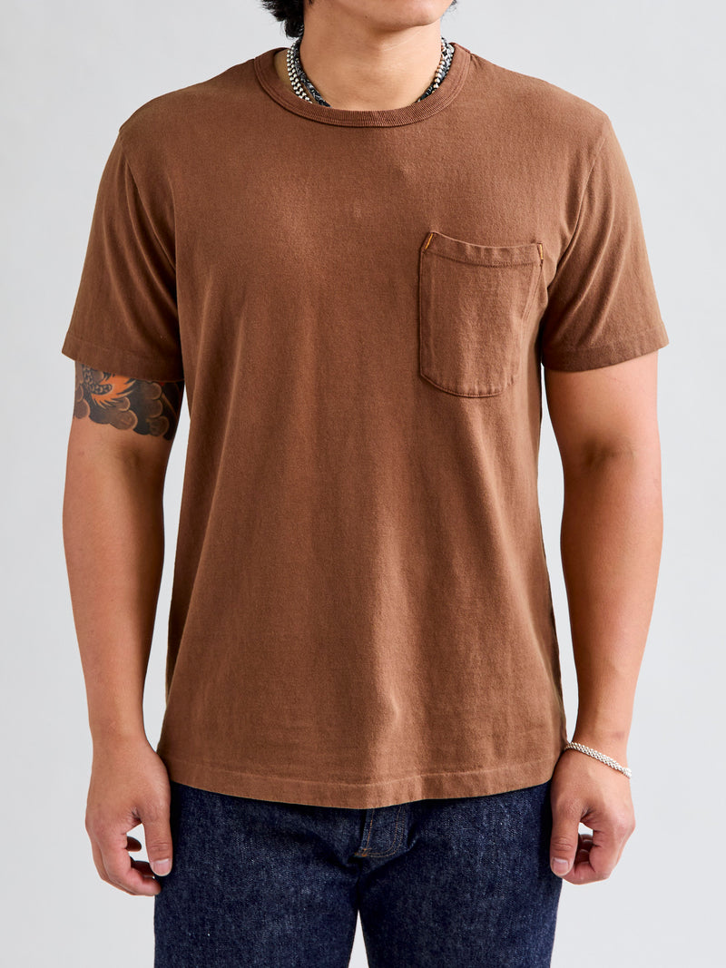 13oz Pocket T-Shirt in Chocolate