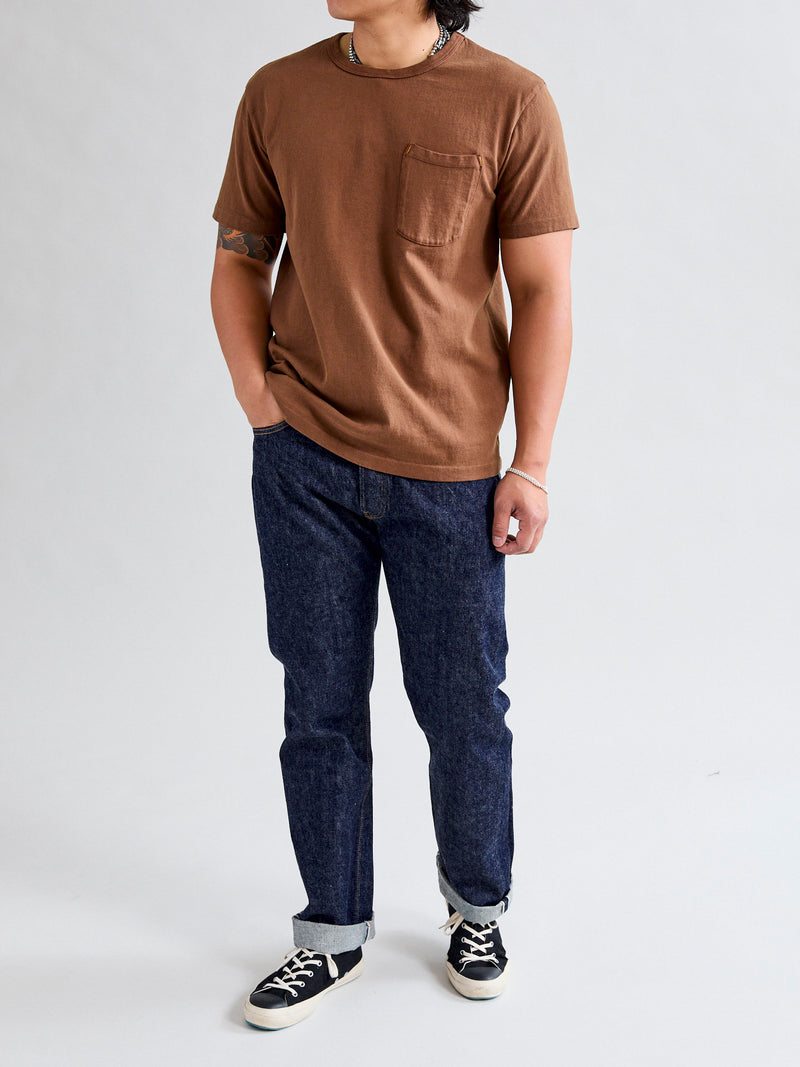 13oz Pocket T-Shirt in Chocolate