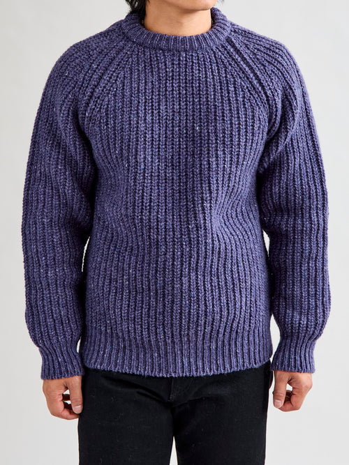 "Taste Of The Future" Wool Knit Sweater in Violet Dreams