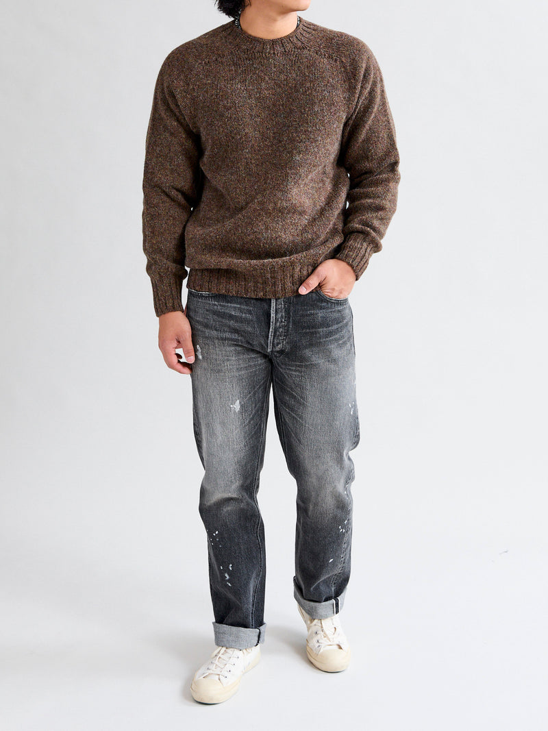 "Boxy Space Knit" Wool Sweater in Spark