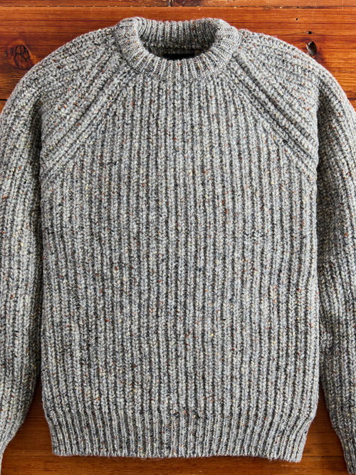 "Taste Of The Future" Wool Knit Sweater in Greymix