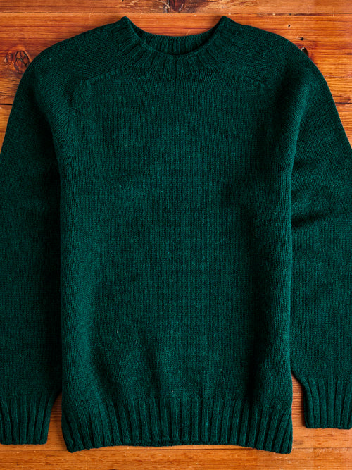 "Boxy Space Knit" Wool Sweater in Bottle