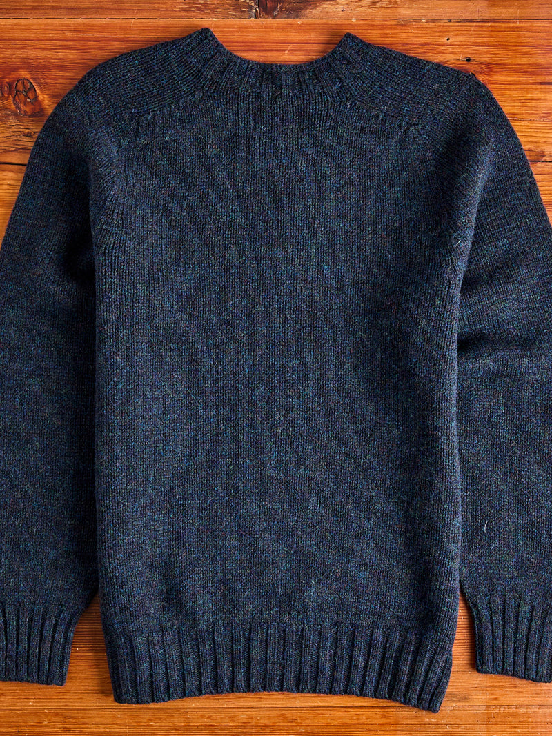 "Boxy Space Knit" Wool Sweater in Storm