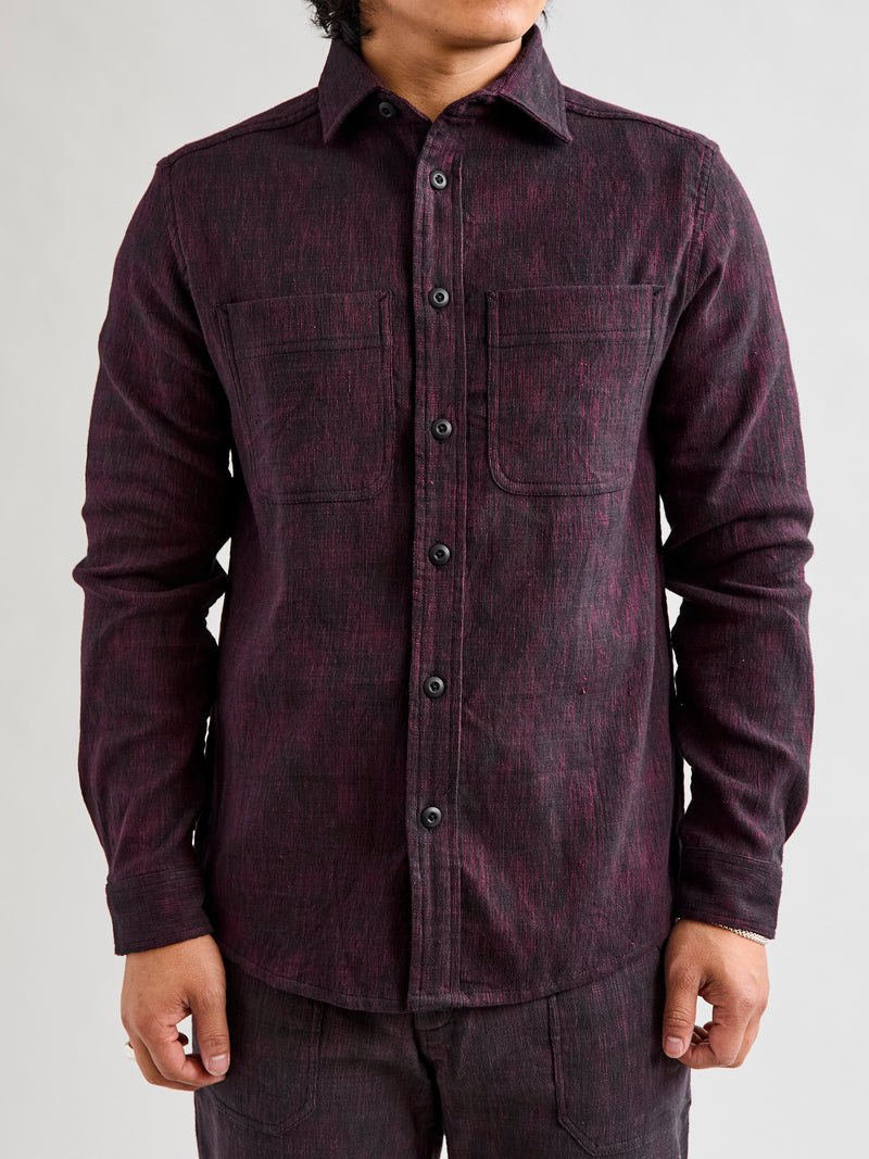 Ames Workshirt in Indian Madder/Iron Canvas