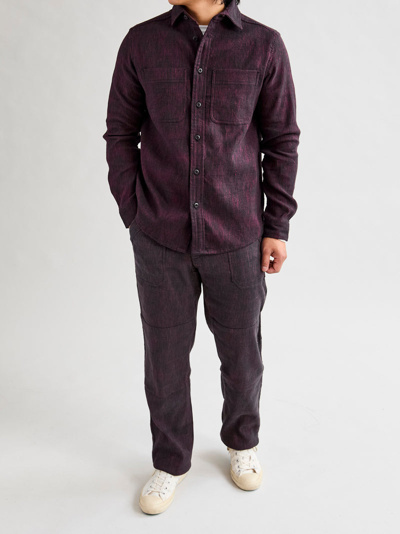 Ames Workshirt in Indian Madder/Iron Canvas