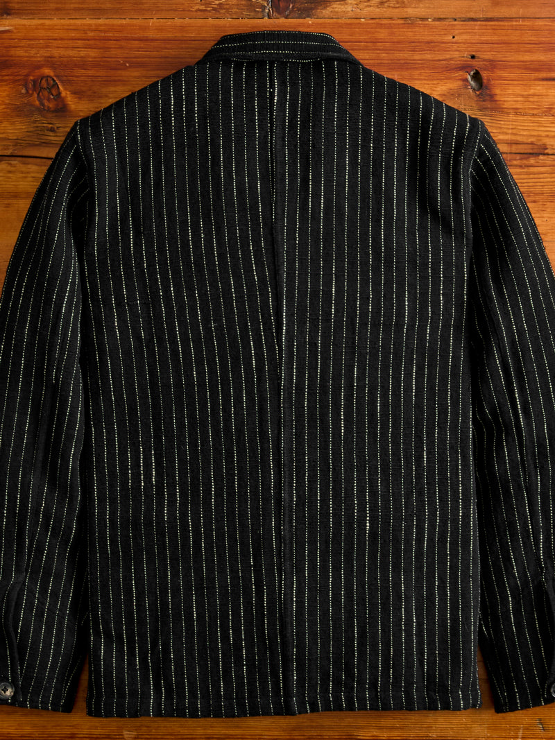 Study Jacket in Iron/Acacia Ticking Stripe