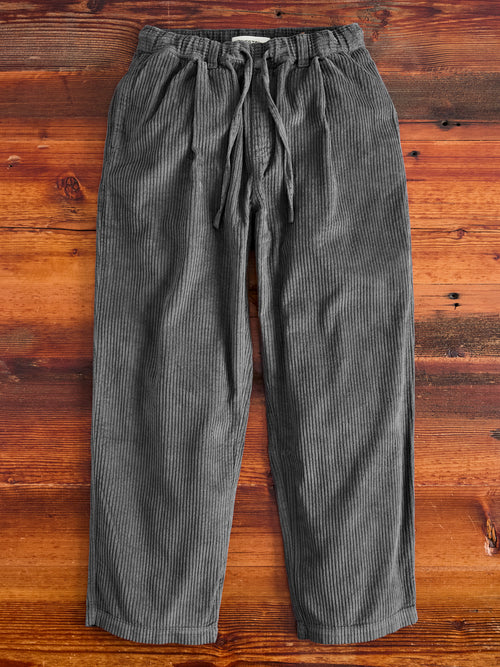 Doune Corduroy Pants in Charcoal Jumbo Cord