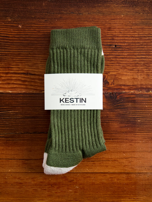 Elgin Wool Sock in Duck Green