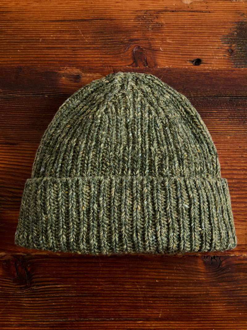 Isla Beanie in Olive Marl