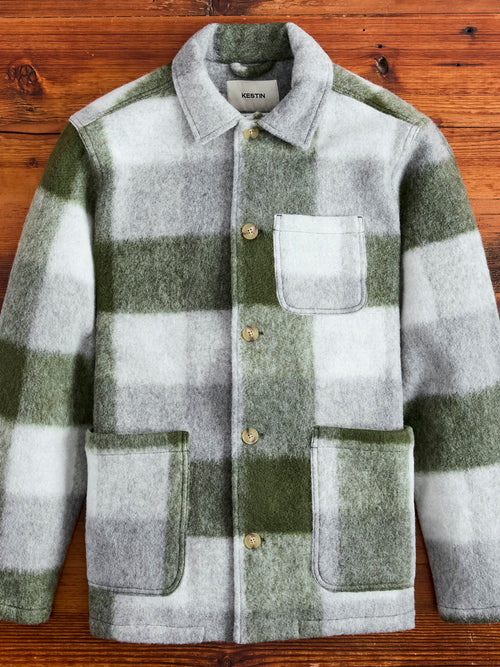 Plaid Wool Ormiston Jacket in Forest Check