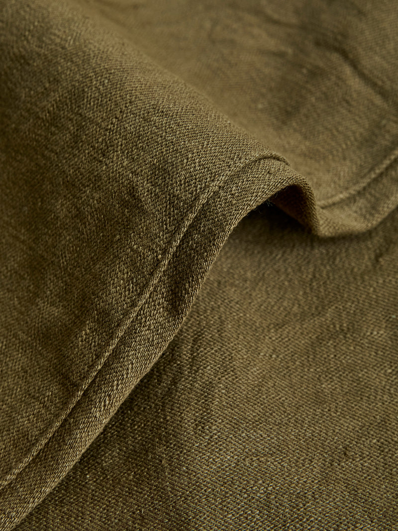 246-OLOL "Low Tension Olive" 12oz Selvedge Denim - Clean Straight Fit