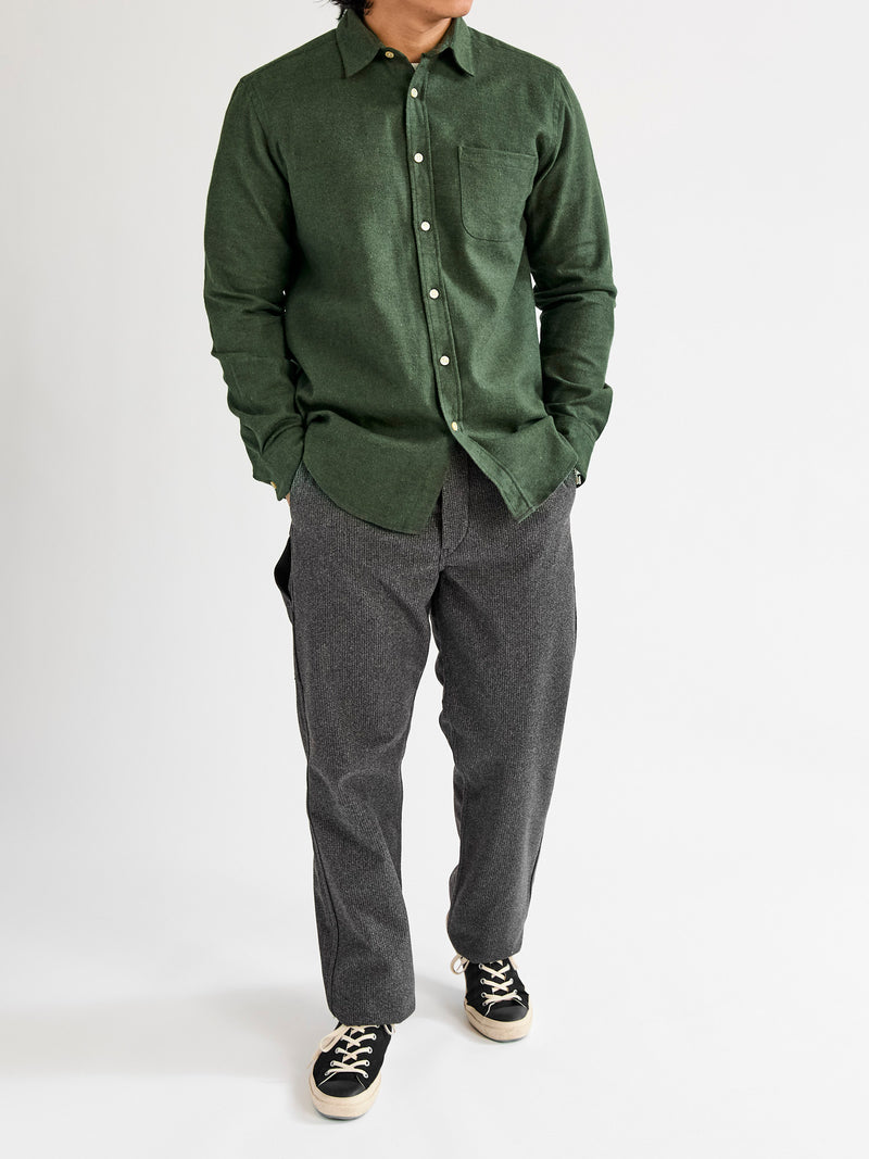 Teca Button-Up Shirt in Forest Green