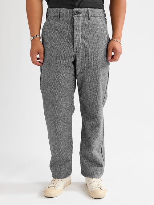 French Work Pants in Grey Houndstooth