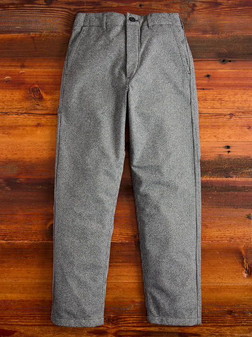 French Work Pants in Grey Houndstooth