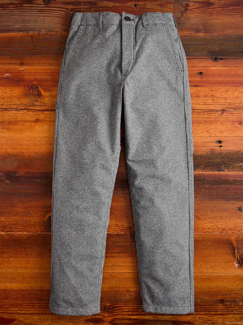 French Work Pants in Grey Houndstooth