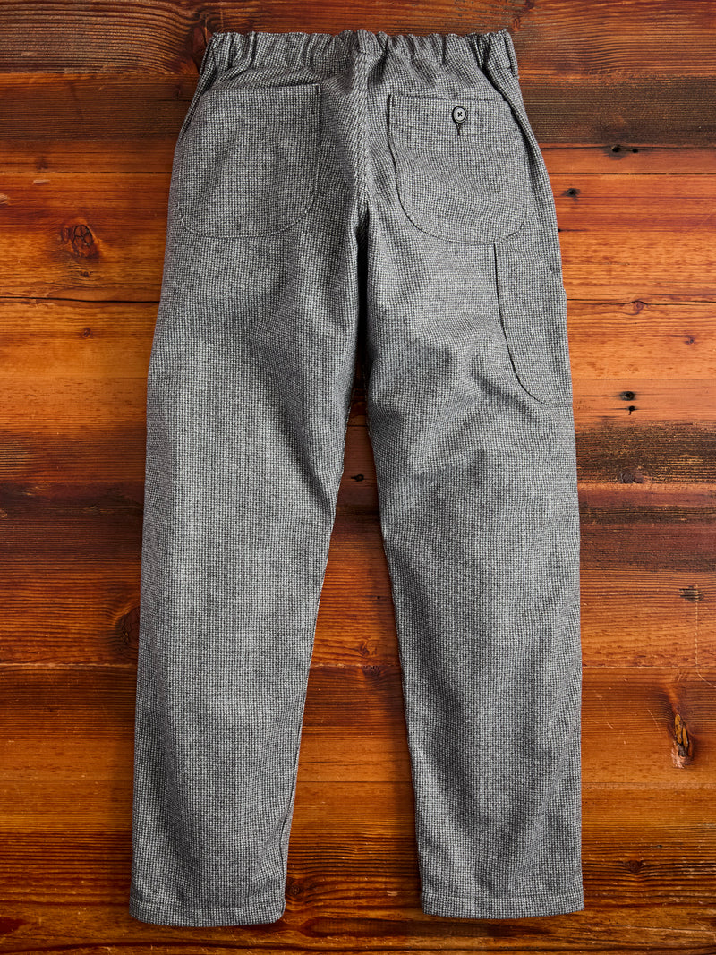 French Work Pants in Grey Houndstooth