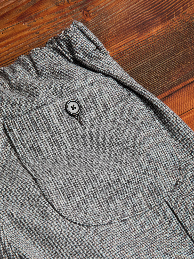 French Work Pants in Grey Houndstooth