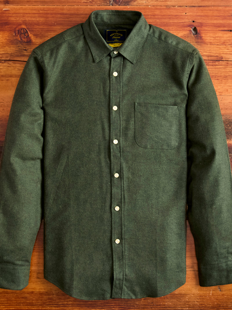 Teca Button-Up Shirt in Forest Green