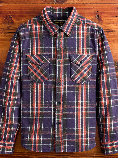 Heavy Flannel Shirt in Purple