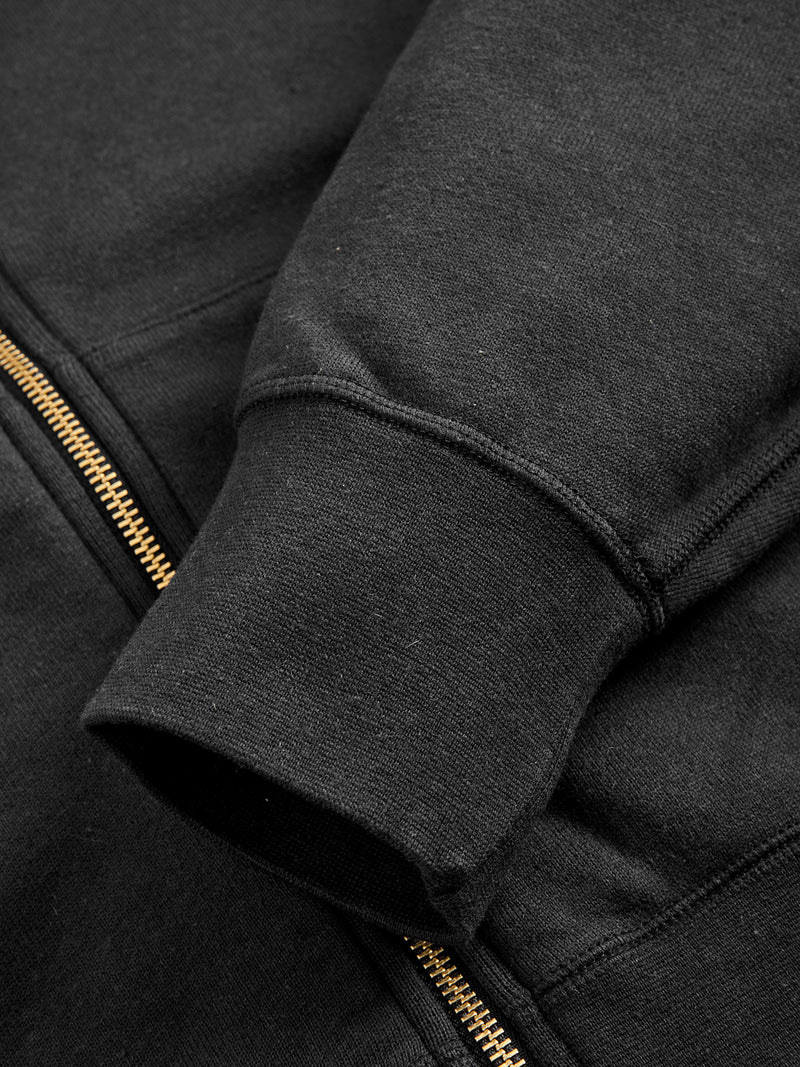 Court Zip Hoodie C/WS in Black