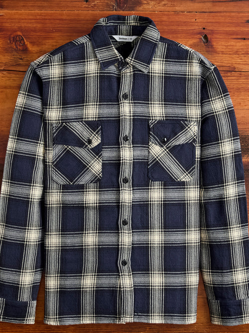 Crosscut Flannel in Midnight Plaid