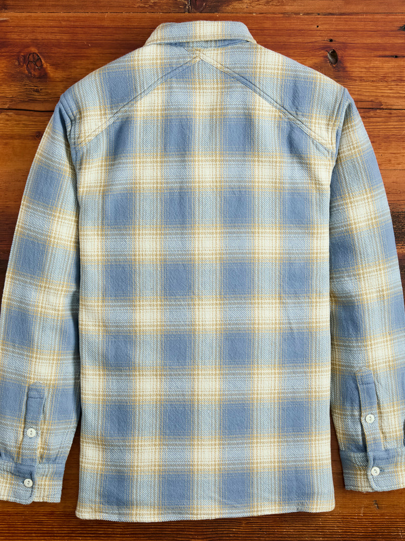 Crosscut Flannel in Powder Blue