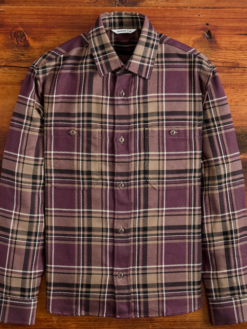 Utility Flannel in Burgundy Oak Plaid