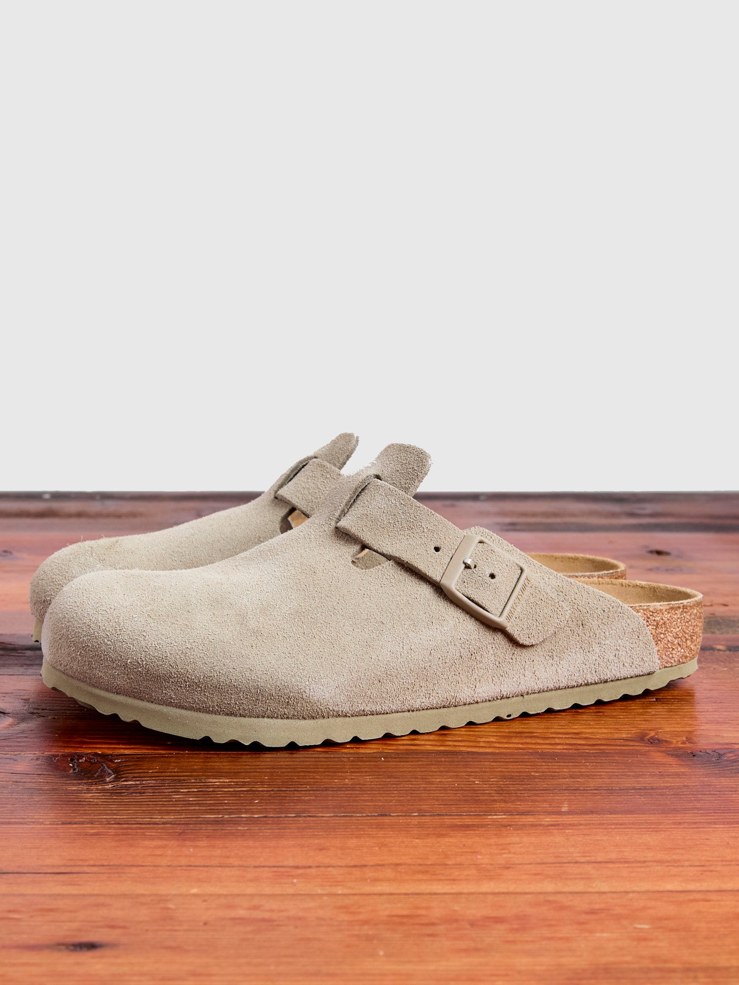 Birkenstock Boston Suede 2024 Leather khaki Clogs Mules EU 40