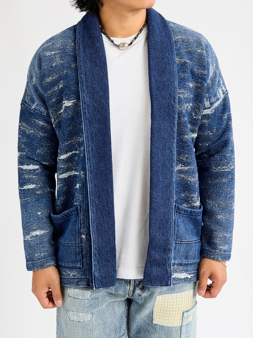 Jacquard Boro Haori Jacket in 2-Year Wash