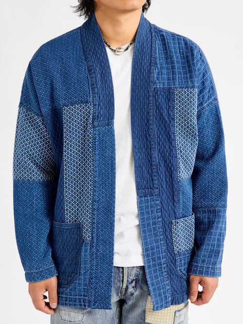 Patchwork Haori Jacket in Indigo 3-Year Wash