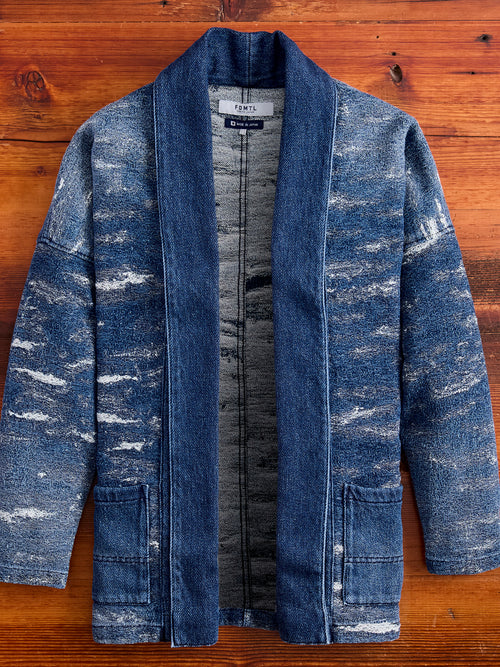 Jacquard Boro Haori Jacket in 2-Year Wash