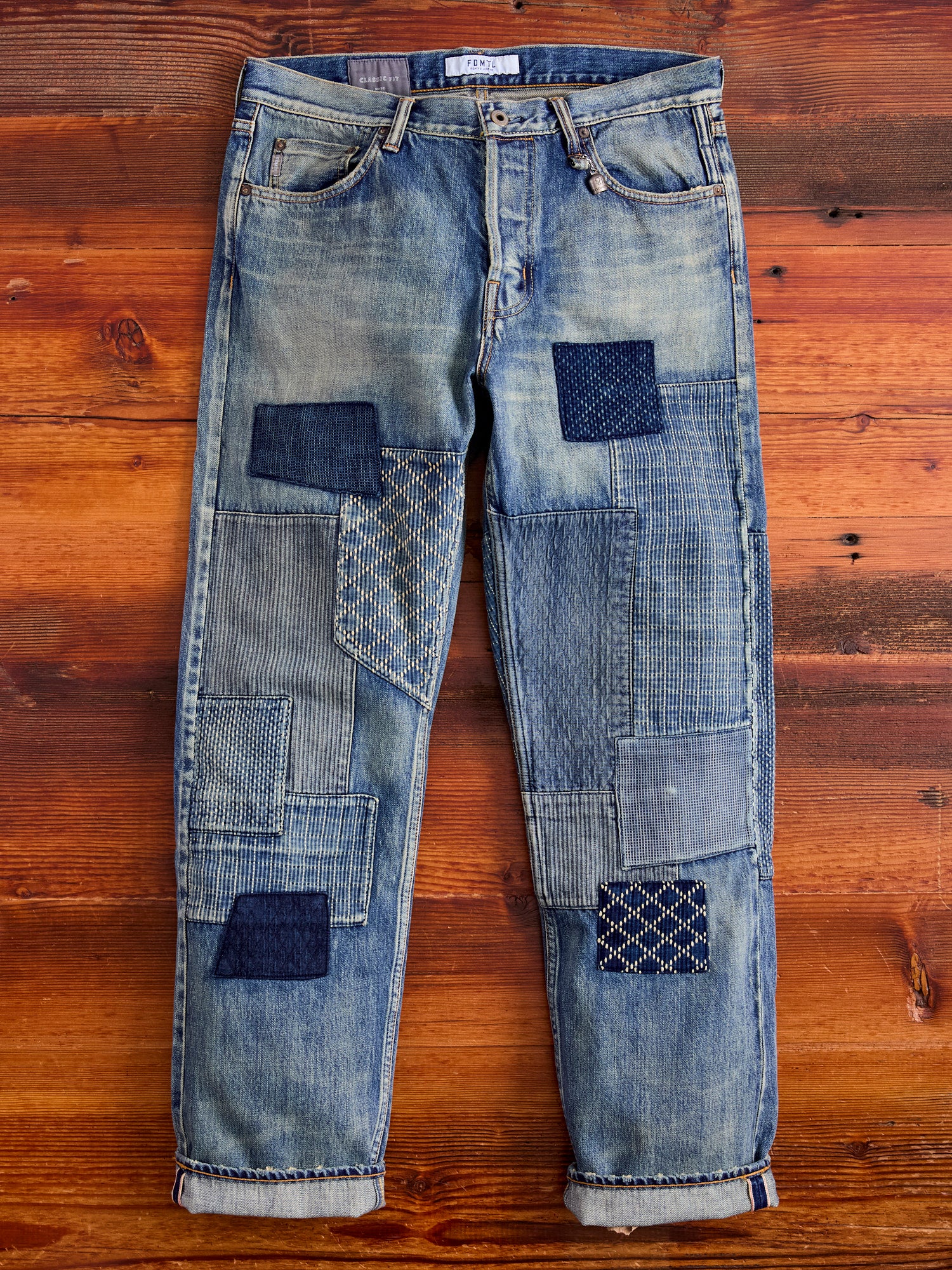 MG115 Boro Repair Selvedge Denim - Classic Straight Fit – Blue Owl Workshop