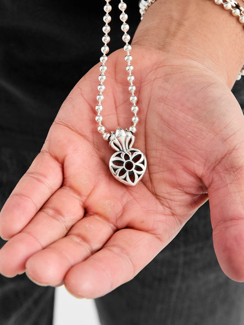 Sacred Rosette Pendant in Sterling Silver