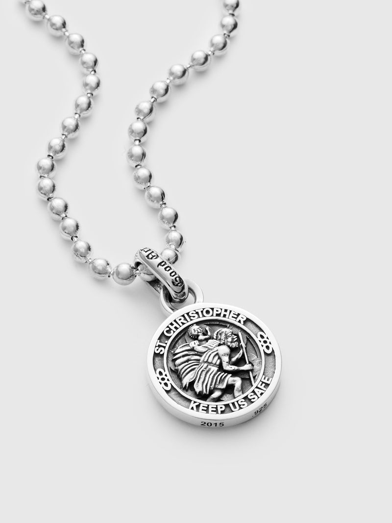 Saint Christopher Pendant in Sterling Silver